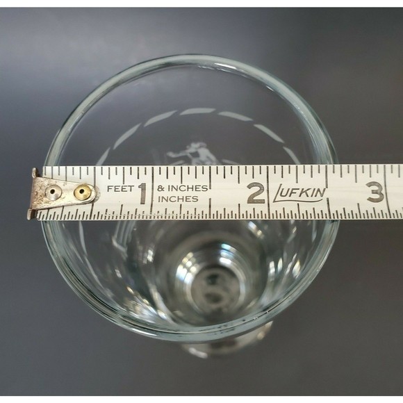 Vtg Rodeo Cowboy Bucking Bronco Tall Etched Pilsner Footed Beer Glass Western - Picture 9 of 9